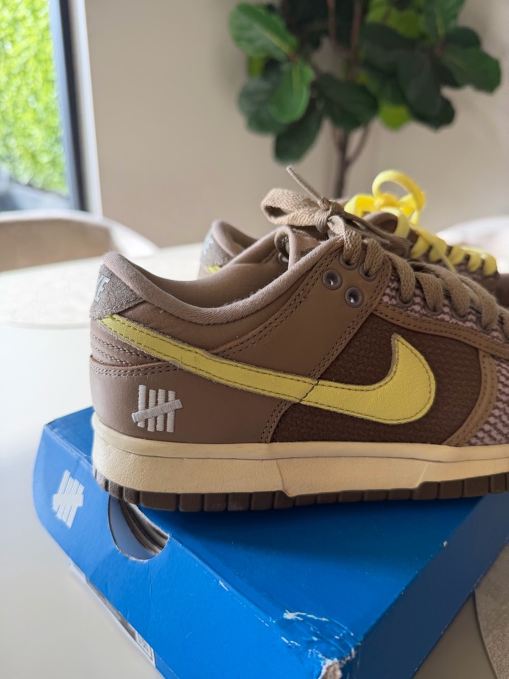 Nike Brown and Yellow Low-Top Sneakers